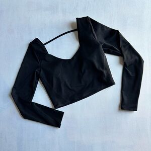 Black Long Sleeve Women's Active Top